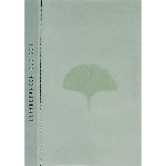 Räder, Genähte Transparentpapierkarte "Ginkgo"