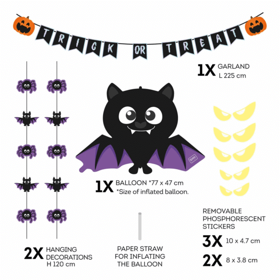 Legami Halloween-Deko-Set für die Tür "Trick Or Treat"