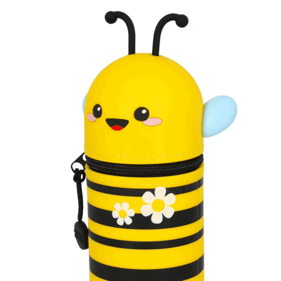 Legami 2-in-1-Federmäppchen aus Silikon - Kawaii "Bee"