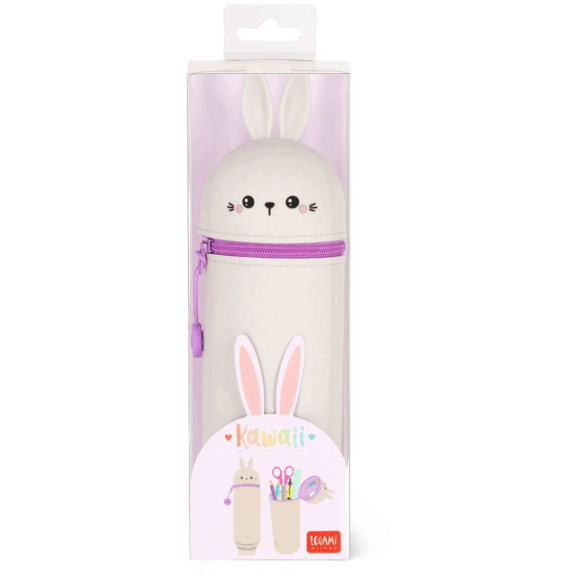 Legami 2-in-1-Federmäppchen aus Silikon - Kawaii "Bunny"