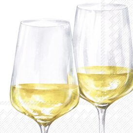 Ihr, Cocktail-Servietten "White Wine Glasses"