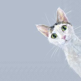 Ihr, Lunch-Servietten "Cat Stella Light Blue"