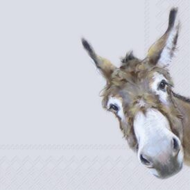 Ihr, Lunch-Servietten "Donkey Gonzo Grey"