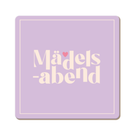 Grafik Werkstatt Korkuntersetzer "Mädelsabend"