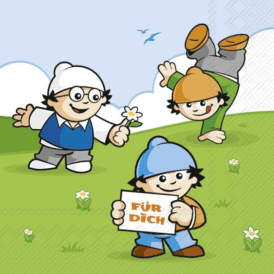 Ihr, Lunch-Servietten "Mainzelmännchen"