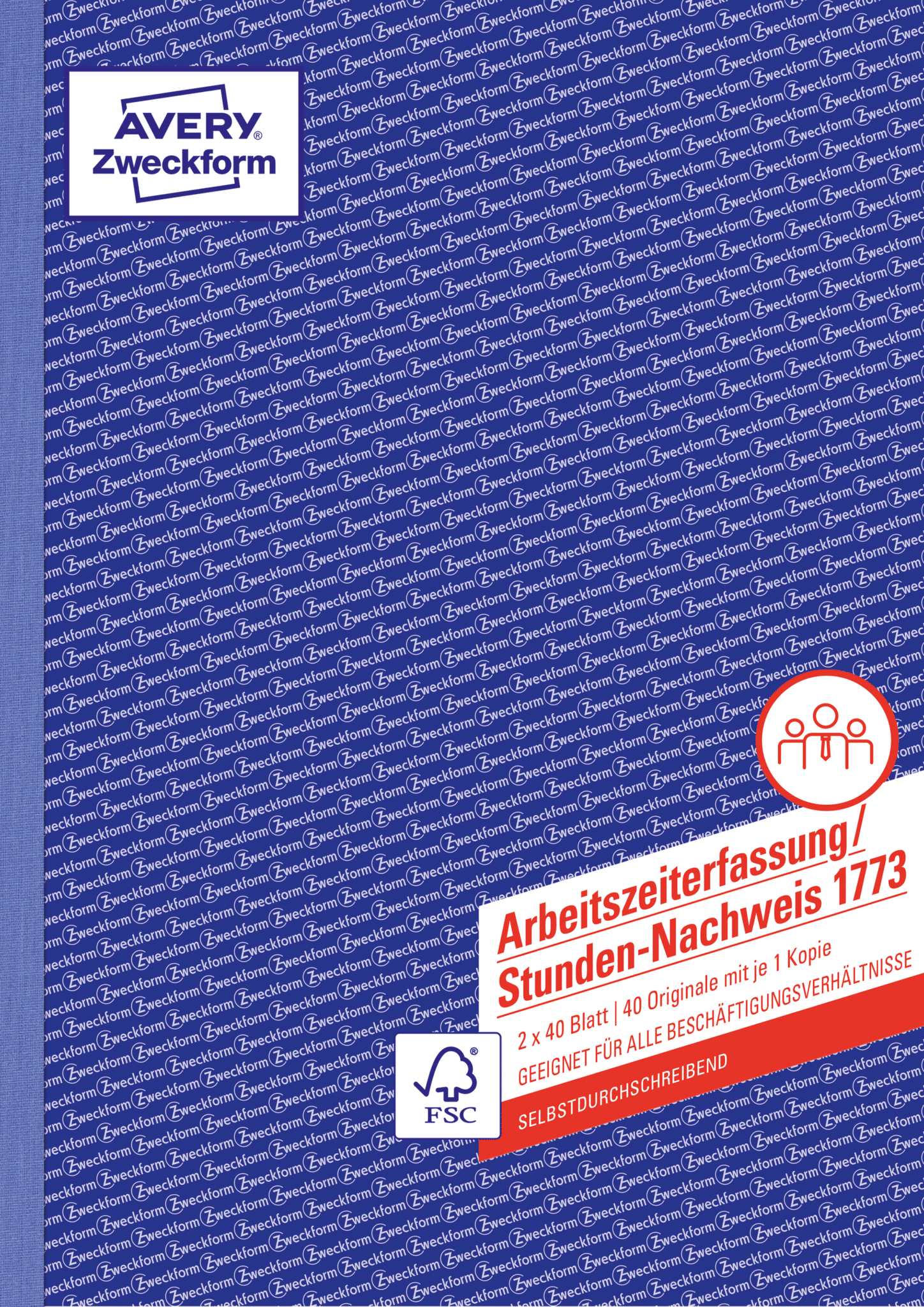 Zweckform 1773 Stunden-Nachweis A4 2X40 Blatt