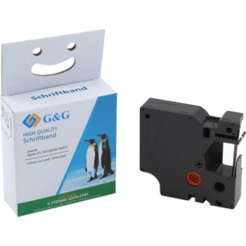 G&G, Beschriftungsband black/white D1 12mm- Farbband