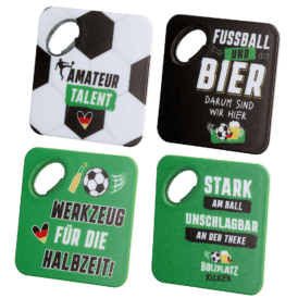 Gilde, 1 Stück Flaschenöffner quadratisch „Fußball“