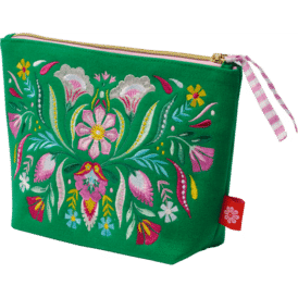 Groh, Fiesta del Sol Accessoirestasche bestickt, 18 x 24 cm, grün