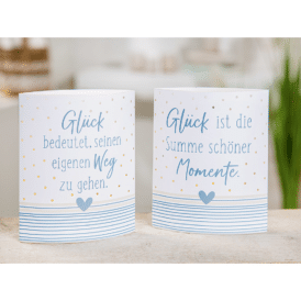 Gilde, Dekoleuchte (LED) Ellipse „Glück“ ( 2 Motive )