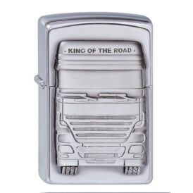Zippo Feuerzeug chrom gebürstet King of the Road