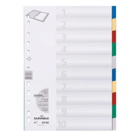 Durable, Register, plastik, farbige Verlauf, 10 Blatt