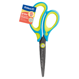 Pelikan Schulschere Griffix links spitz, Neon Fresh Blue