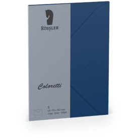 Rössler Coloretti Briefumschläge C6 5 Stück diverse Farben