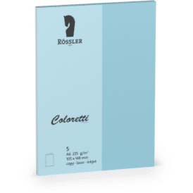 Rössler Coloretti Doppelkarten A6 5 Stück diverse Farben