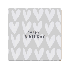 Grafik Werkstatt Korkuntersetzer happy Birthday