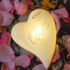 Tiziano Deko Herz Belvina LED “Love” weiß-creme