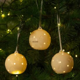 Tiziano Hänger Frano LED mit 9cm Porzellan creme-weiß
