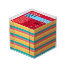 Herltiz Zettelbox 9x9x9 cm, 650 Blatt farbig,
