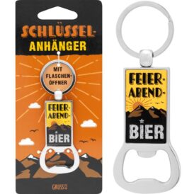 Sheepworld Schlüssenanhänger "Flaschenöffner Feierabend Bier"
