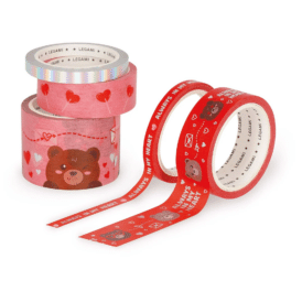 Legami 5er-Set dekorative Papierklebebänder "Teddy Bear"