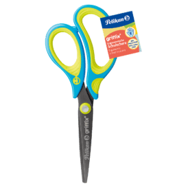 Pelikan Schulschere Griffix rechts spitz, Neon Fresh Blue