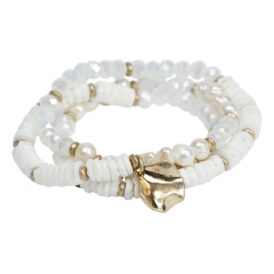 theMoshi Armband "Vera", Elfenbein / gold