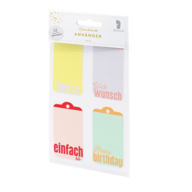 Rössler, Geschenkanhänger - 12 Stück, Spruch