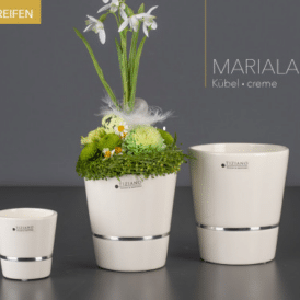 Tiziano Kübel Mariala creme/silber 12,0 cm