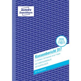 Zweckform Kassenbericht 317, A5,mit Blaupapier, 2x50 Blatt