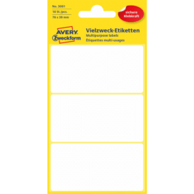 Zweckform Vielzweck-Etiketten, 76 x 39 mm, 6 Bogen/18 Etiketten, weiß
