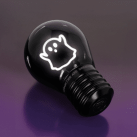 Legami Deko-Tischlampe in Glühbirnenform - Bulb Fiction "Ghost"