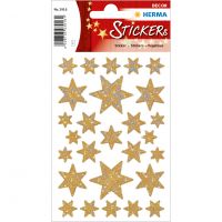 Herma Schmucketiketten Sterne Irisfolie silber 1 Bl.