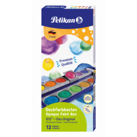Pelikan Deckfarbenkasten 735K/12, Kasten mit 12 Farben & Deckweiss K 12