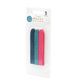 Rössler Siegelwachs - 3 Farben (pink/türkis/petrol)