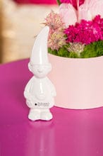 Tiziano Dekofigur Zwerg Dargo mit Blume weiß-creme