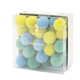 Rössler Deko Pompons, salbei/blau/limette