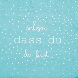 Räder Serviette "Schön, dass du da bist "