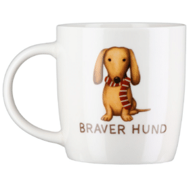 Gilde, Tasse Dackelmotiv "Frida" mit Spruch