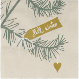 Räder, Serviette "Hello Winter" (33 x 33 cm)
