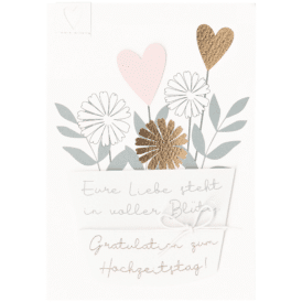 Räder Blumenkarte Hochzeitstag "Eure Liebe steht in voller..."