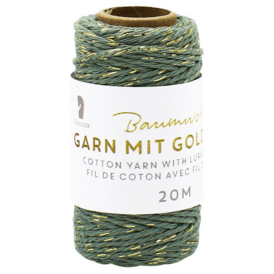 Rössler Baumwoll-Garn mit Goldfaden - 20 m, Eukalyptus