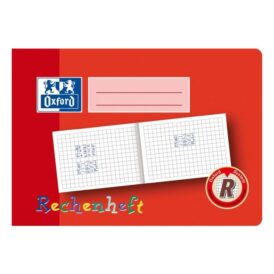 Oxford Schulheft A5 quer, Rechenheft 10 mm Kariert, 16 Blatt