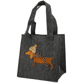 Gilde, Geschenktasche, quadratisch, "Frida" Dackelmotiv