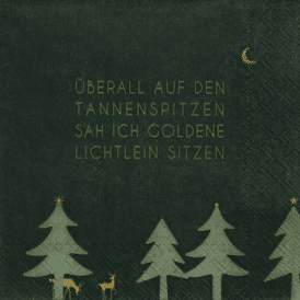 Räder, Cocktailserviette Überall auf den Tannenspitzen
