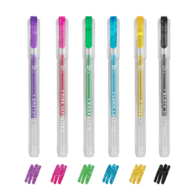 Legami 6er-Set aus glitzernden Mini-Gelstiften - "Shine Like a Diamond"